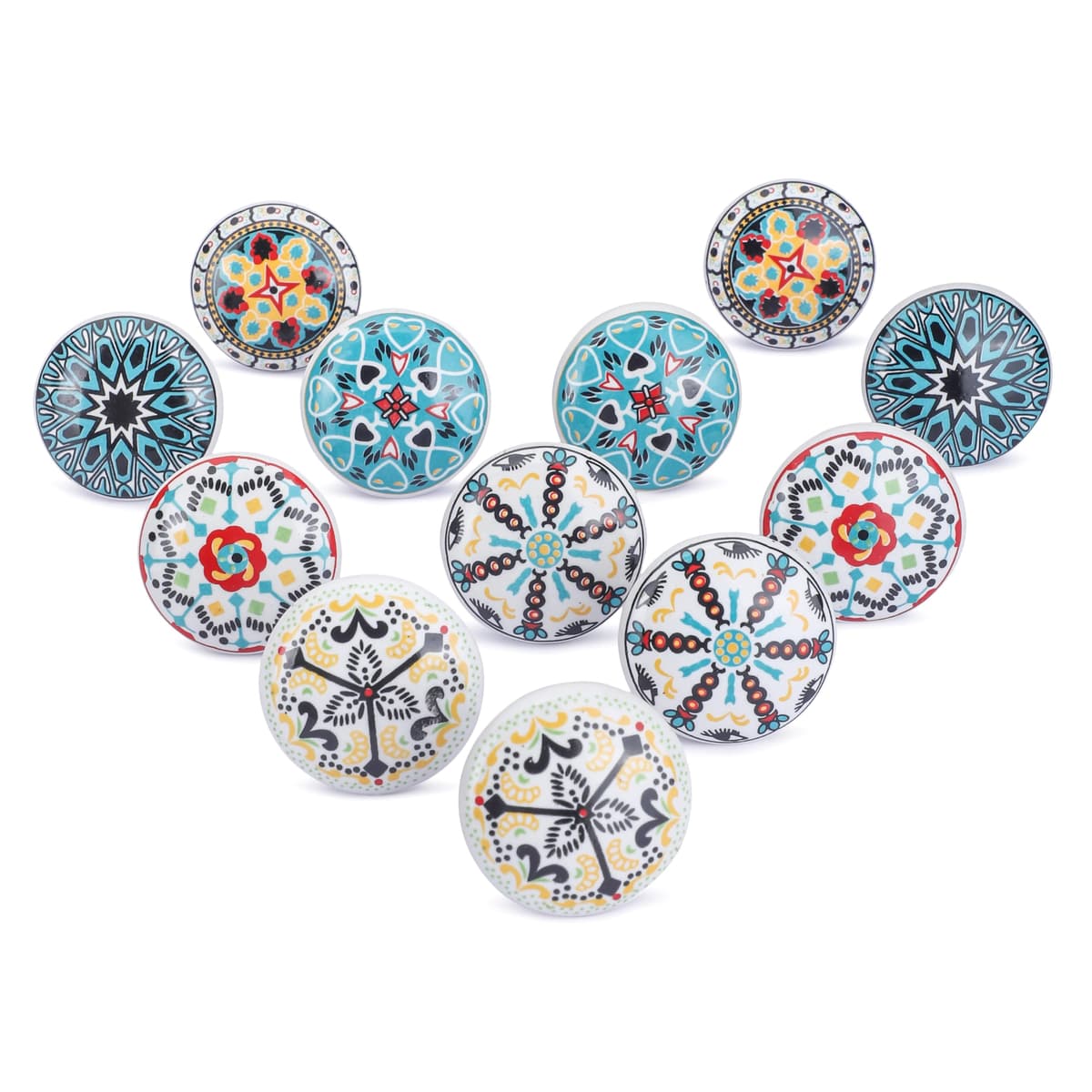 Ajuny Vintage Juego de 20 Pomos de Cerámica Blanca para Cómoda Cajón Armario Cocina Moderna Baño y Dormitorio Tiradores Decorativos Hechos a Mano — view 24