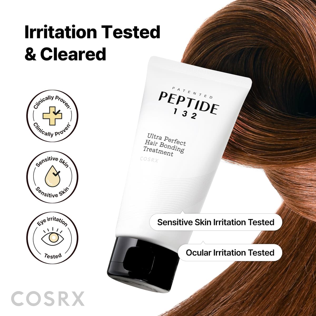 COSRX PEPTIDE 132 Hair Bonding Repair Treatment - Deep Conditioner Hair Mask for Damaged, Dry Hair, Repairs Breakage & Split Ends, For All Hair Types 60ml — view 8