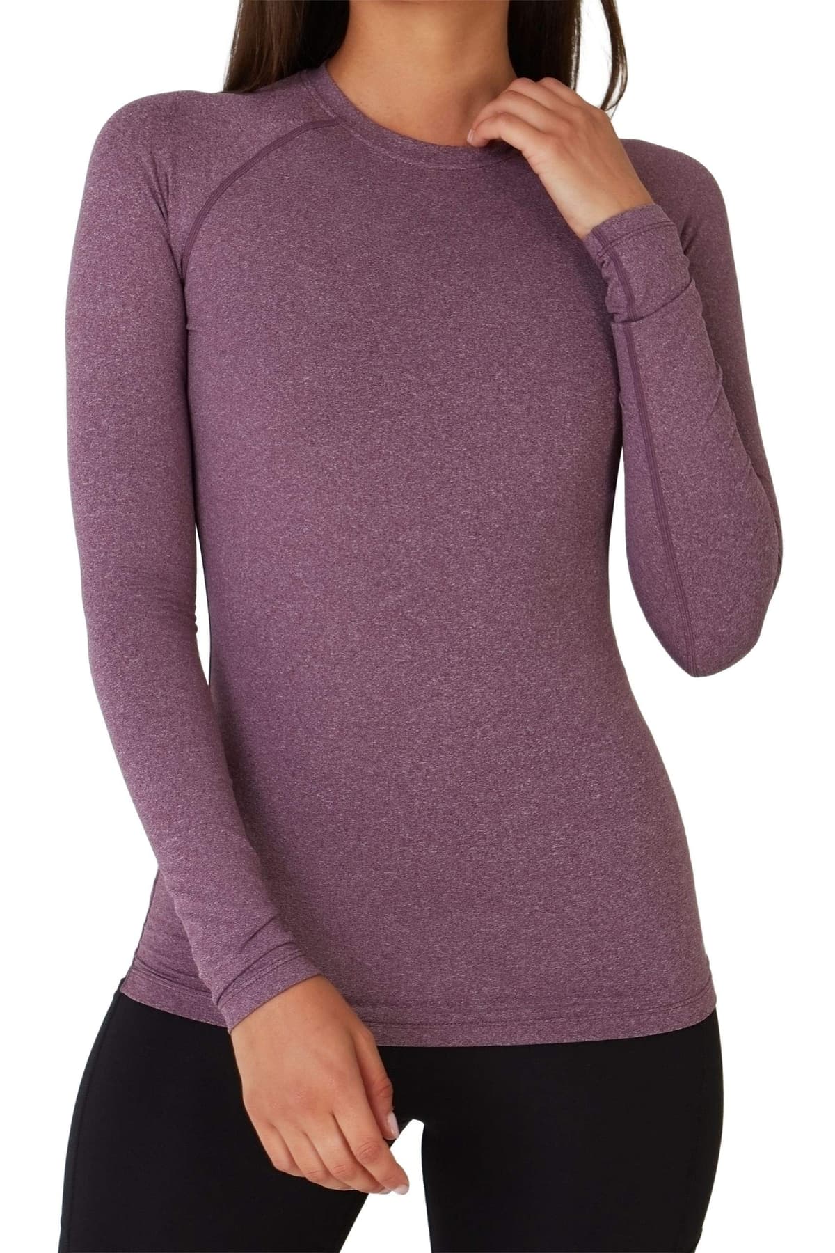 TCA Camiseta Termica Mujer Ajustada - Camiseta Térmica Mujer Manga Larga con Tecnología SuperThermal - Camisetas Termicas Compresión de Manga Larga para Running Gym Ciclismo — view 9
