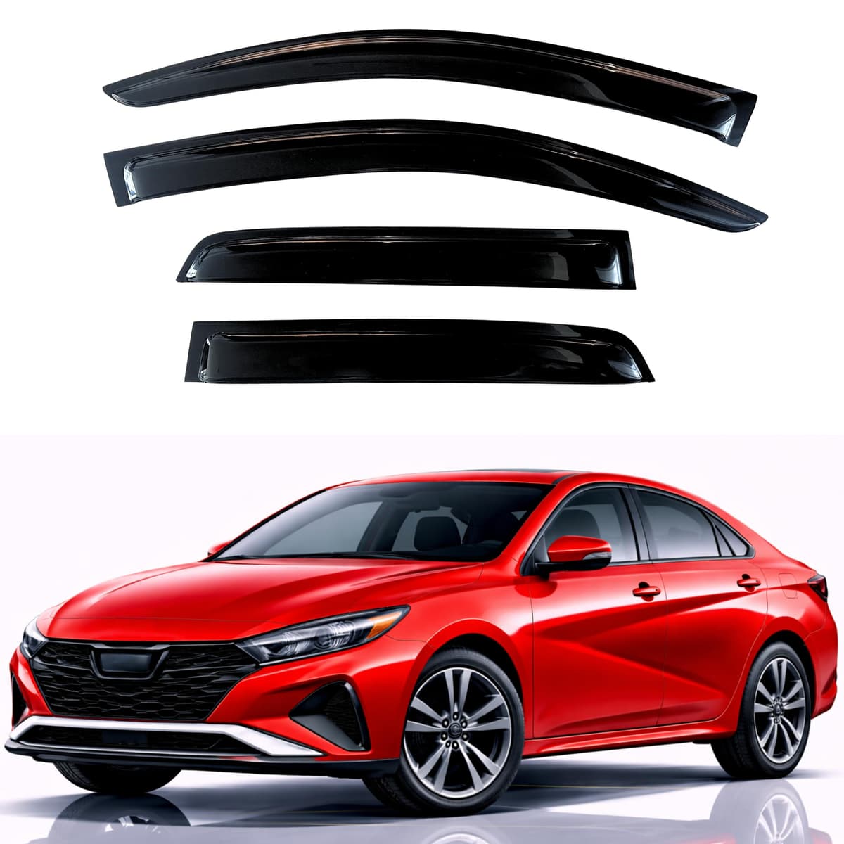 KPY Rain Guards Fit for 2006-2013 Lexus IS250 IS350, Out-Channel Window Visors Vent Wind Deflectors 4PC, Car Accessories for 06-13 Lexus is Series — view 333