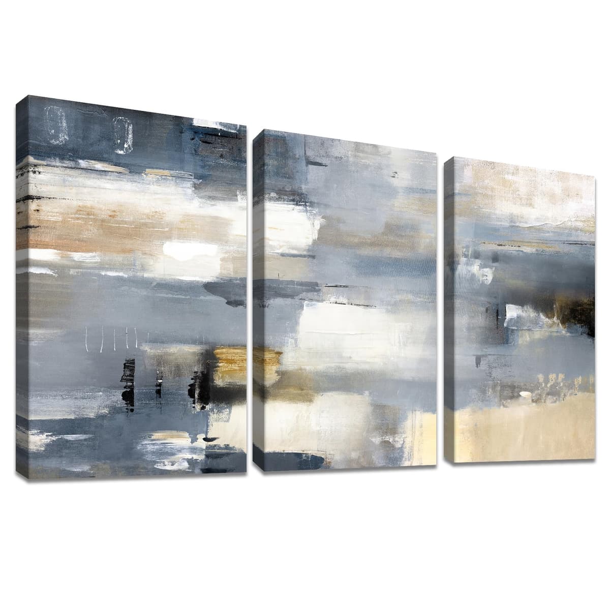 3 Panels Black White Canvas Wall Art Love Home Motivational Quotes Painting on Canvas Print Picture for Living Room Hallway Stairs Bedroom Bathroom Wall Decor Ready To Hang 90x40cm(12"x16"x3pcs) — view 25