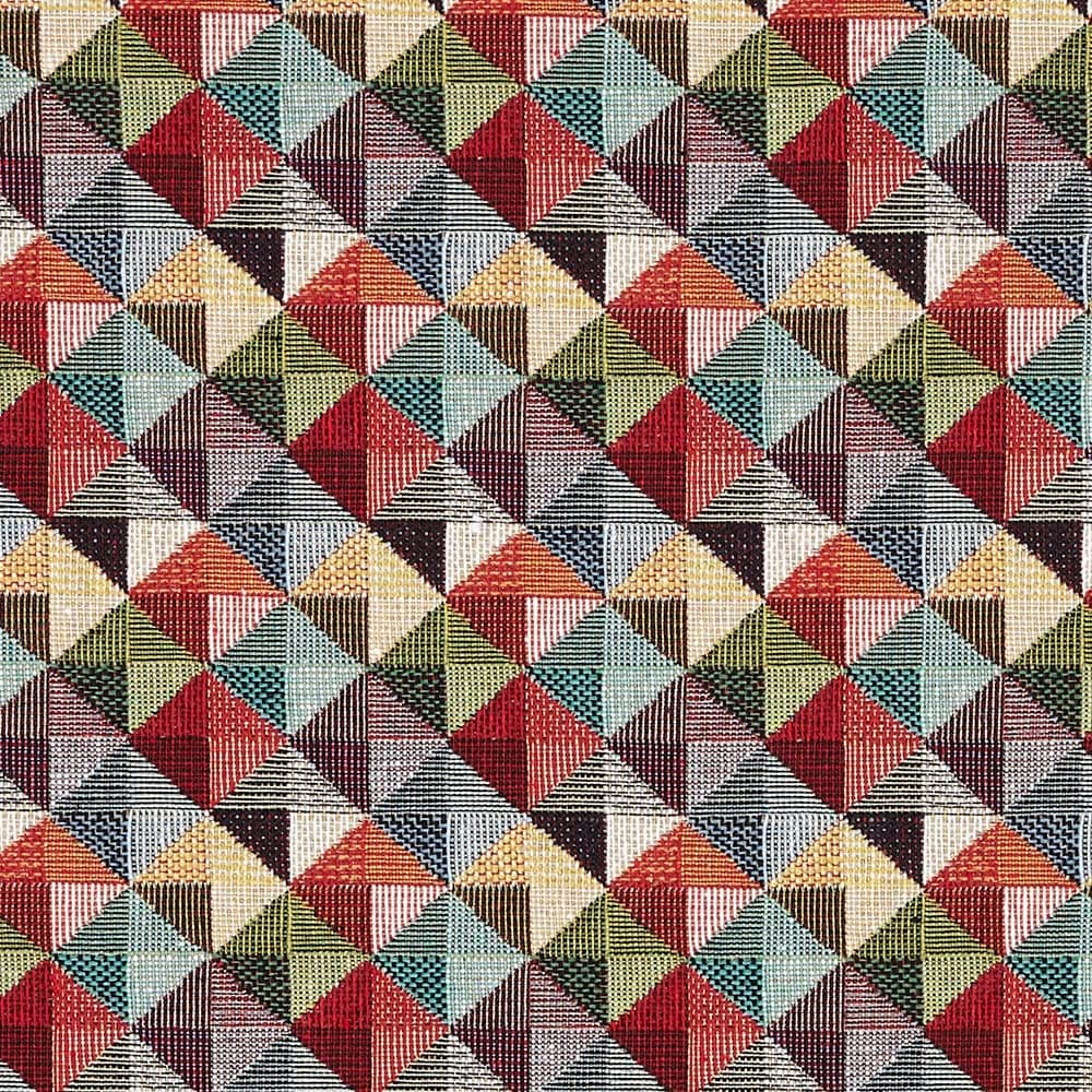Kt KILOtela - Tela Tapicería, Jacquard Gobelino, Tapizar Sillas, Cojines, Cabecero, Sofá, Bolsos, Resistente al Desgaste, Costura, 100 cm Largo x 280 cm Ancho, Geométrico, Multicolor, 1 metro — view 55