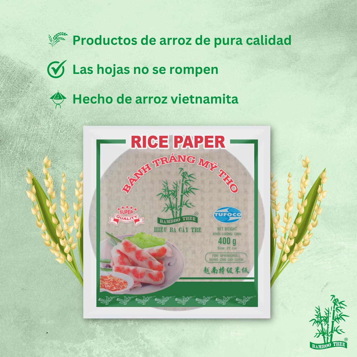 BAMBOO TREE Papel de Arroz 22 cm, Redondo (1 X 400 GR) — view 4