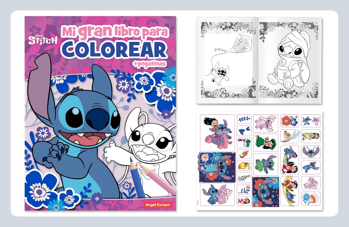 Libro de Colorear Infantil 112 Páginas con Stickers - Colección Disney (Stitch) — view 3