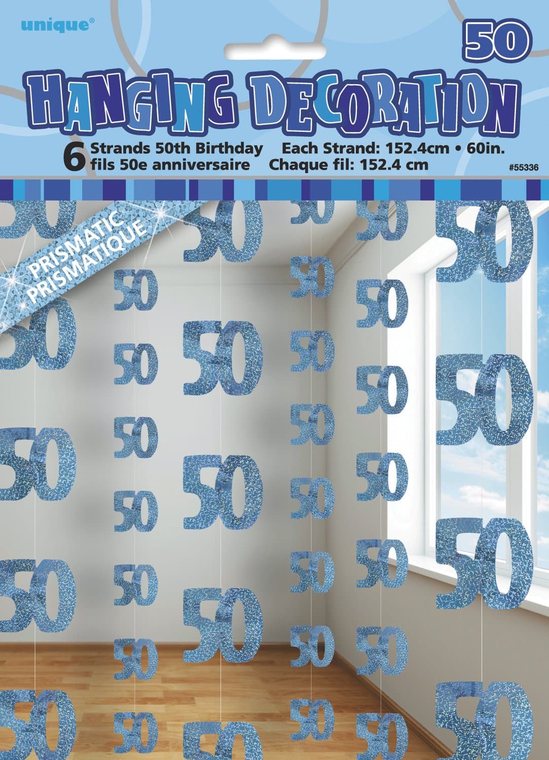 Unique Party 92068 - 9ft Foil Glitz Pink Happy 80th Birthday Banner — view 36