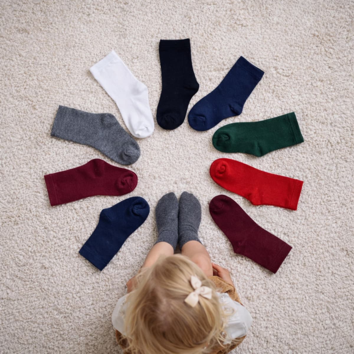 bisoo SET de 5 Pares de Calcetines Escolares de Algodon con Certificado Oeko-Tex para Uniforme Colegio - Elige tu Talla y Color — view 9