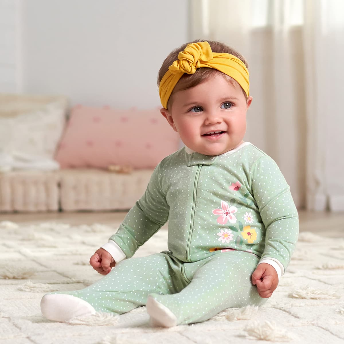 Gerber Baby Girls 4 Pack Sleep 'N Play Footie Baby and Toddler Sleepers — view 15