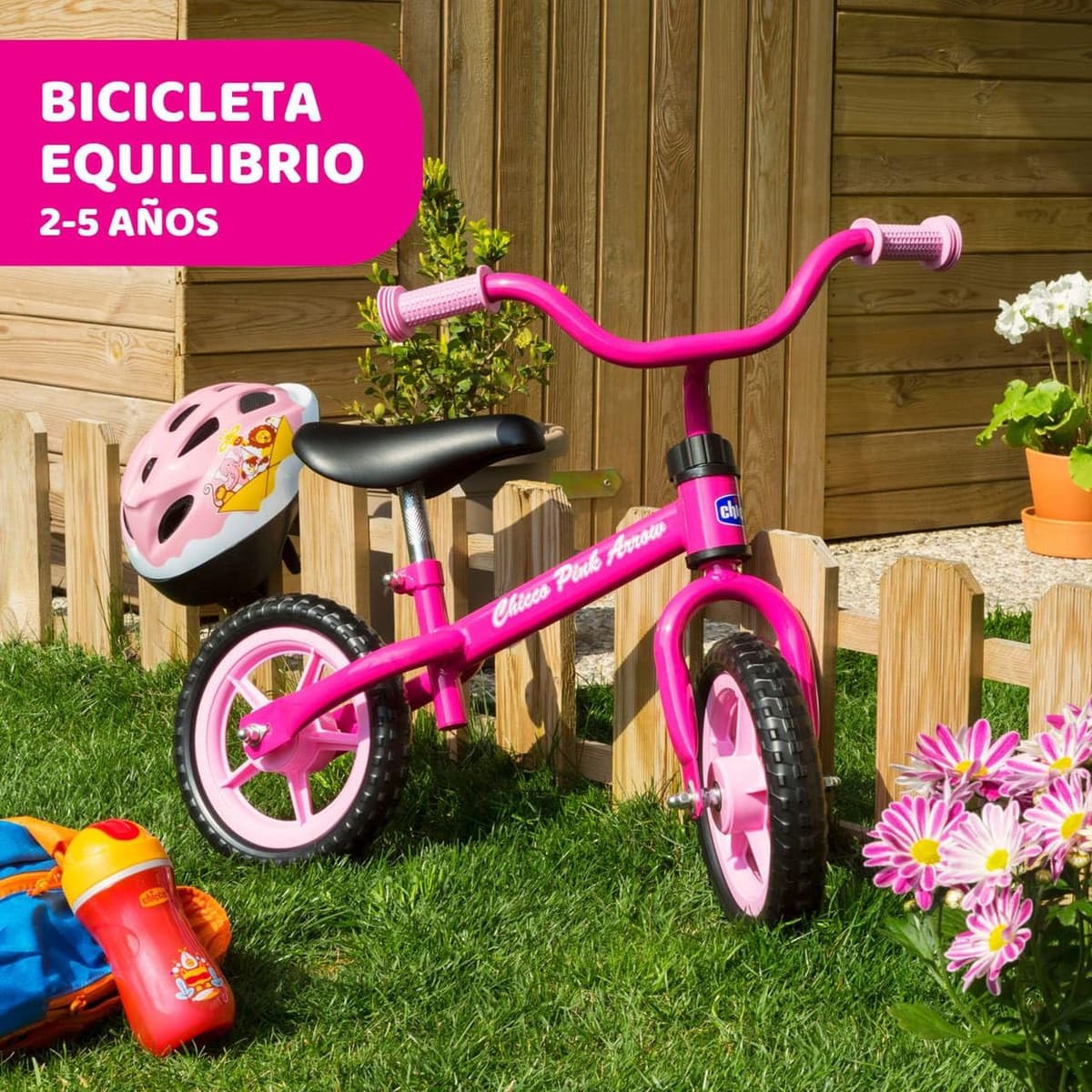 Chicco Bicicleta Niño 2 años, Bicicleta Sin Pedales, 2-5 Años, hasta 25 kg, Bici Sin Pedales, para Aprender a Mantener el Equilibrio, Manillar y Sillín Ajustables, Juguetes, Regalo Niño 2 años, Rosa — view 2