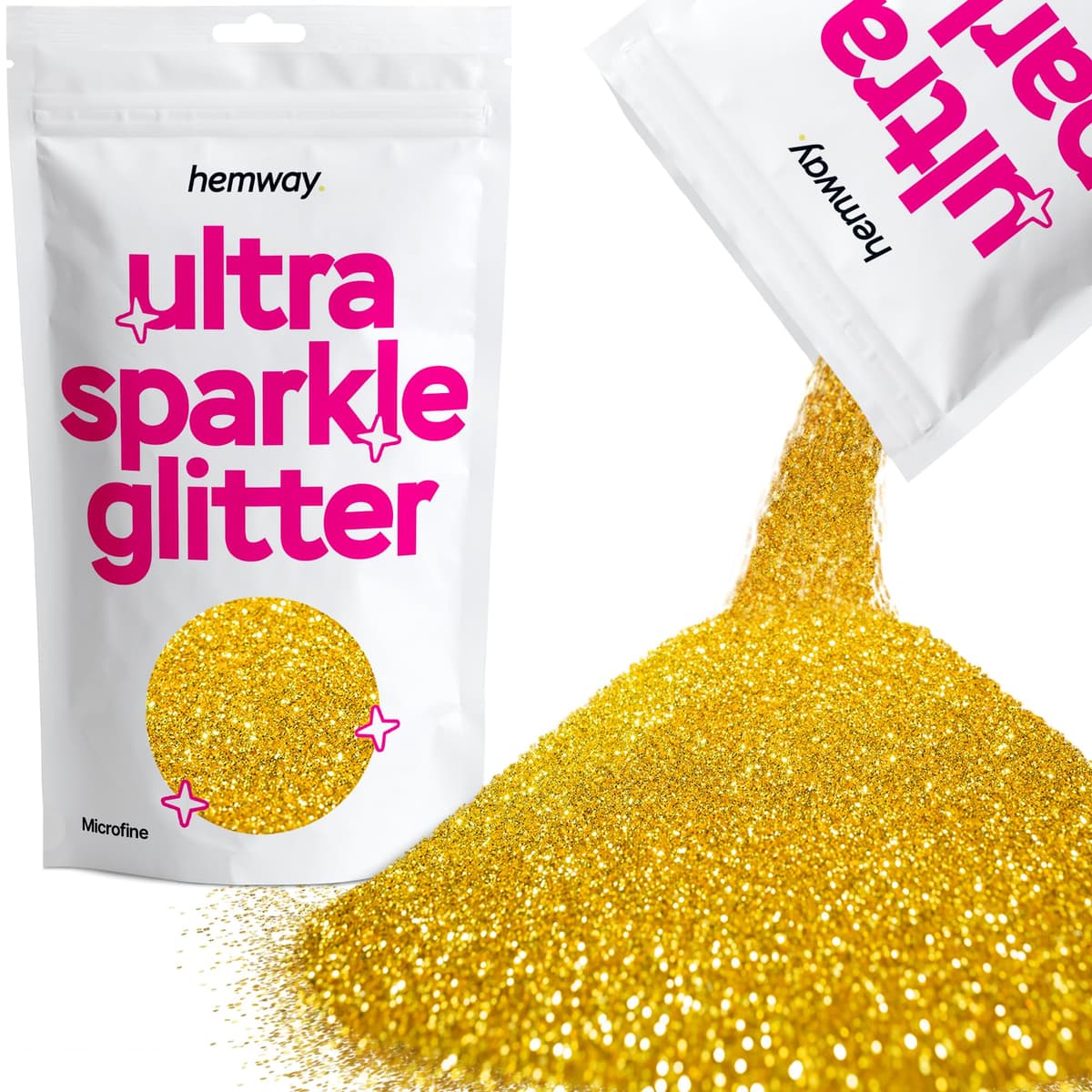Hemway Ultra Sparkle Glitter Baby Pink Iridescent 100g Fine | Glitter for Arts & Craft, Makeup, Nail Art, Crafting, Card Making, Sparkle Decoration — view 22