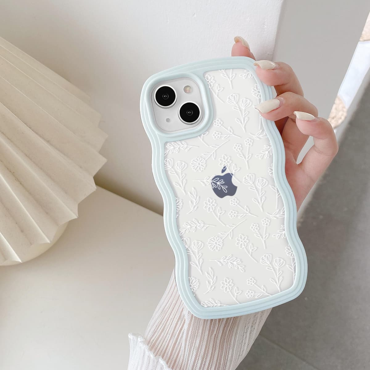 QLTYPRI Compatible with iPhone 11 Case, Cute Curly Wave Frame Clear Case for Girls Women, Transparent Soft Silicone TPU Bumper Shockproof Protective Phone Cover for iPhone 11 - Purple — view 20