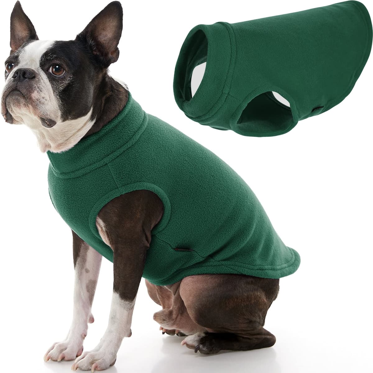 Gooby Stretch Fleece Pull Over Cold Weather Dog Vest, 2X-Large, Black — view 14