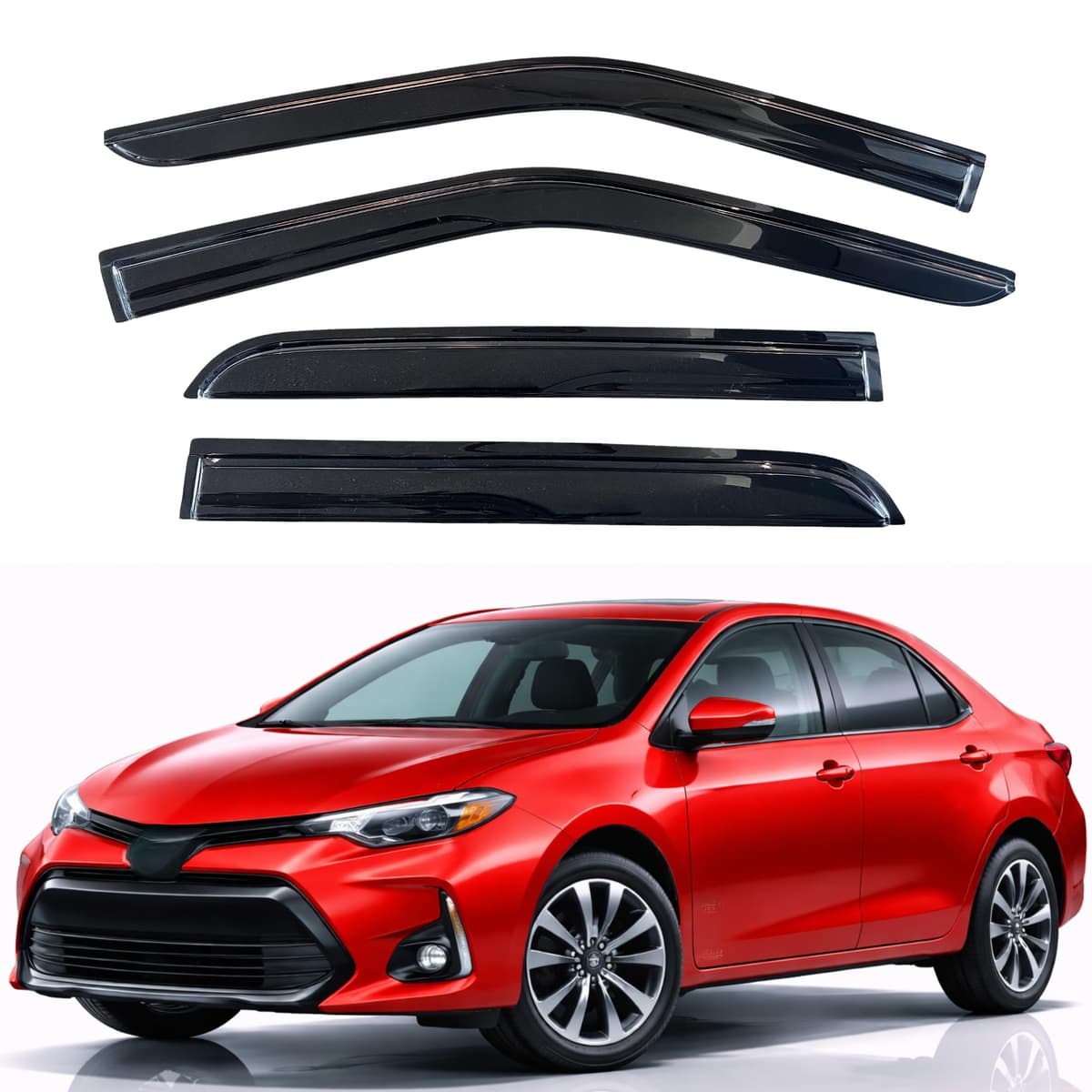 KPY Rain Guards Fit for 2006-2013 Lexus IS250 IS350, Out-Channel Window Visors Vent Wind Deflectors 4PC, Car Accessories for 06-13 Lexus is Series — view 305