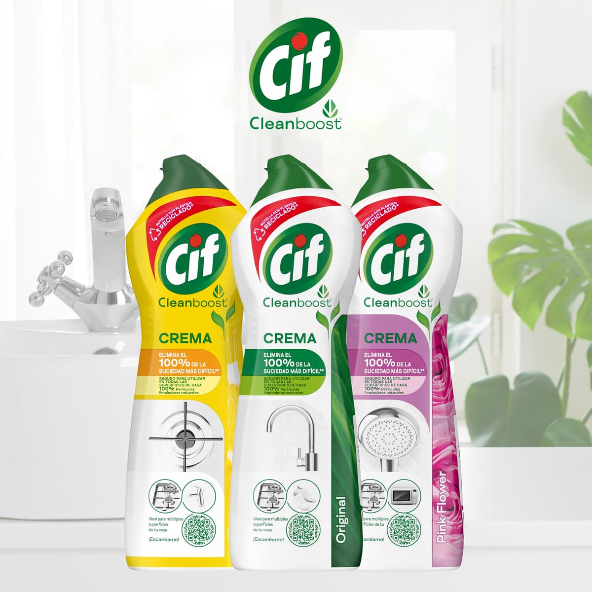 CIF Crema Original Multisuperficies, Potente Limpiador con Fórmula de Micropartículas para el Baño y Cocina, 750 ml — view 4