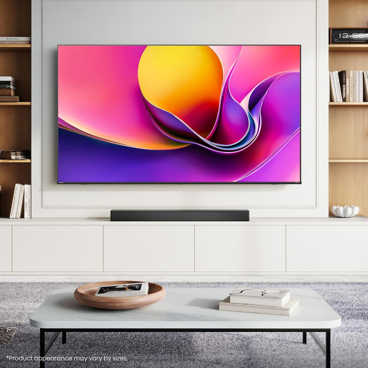 Hisense 55" 55E6QTUK 4K Ultra HD Smart TV AI TV - 4K UHD, Hi-View AI Engine, Precision Colour, AI Smooth Motion, Sports Mode with Freely, Disney +, YouTube, Netflix — view 3