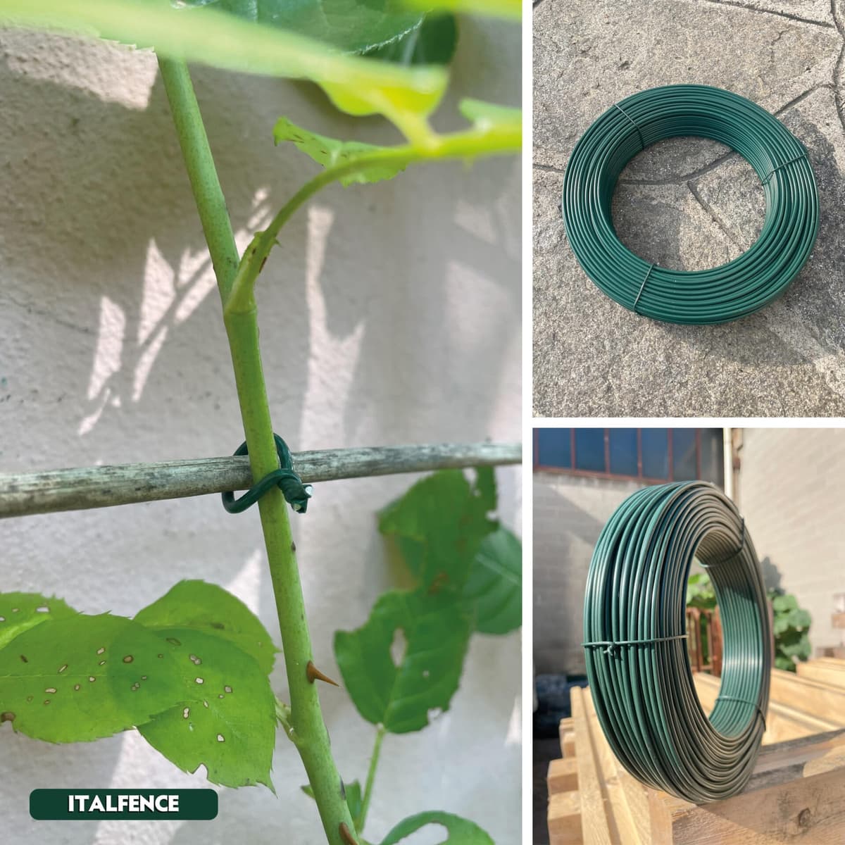 Alambre de hierro plastificado verde para cercados, 100 metros (Disponibles varios diámetros) [Ø2,30mm] — view 4