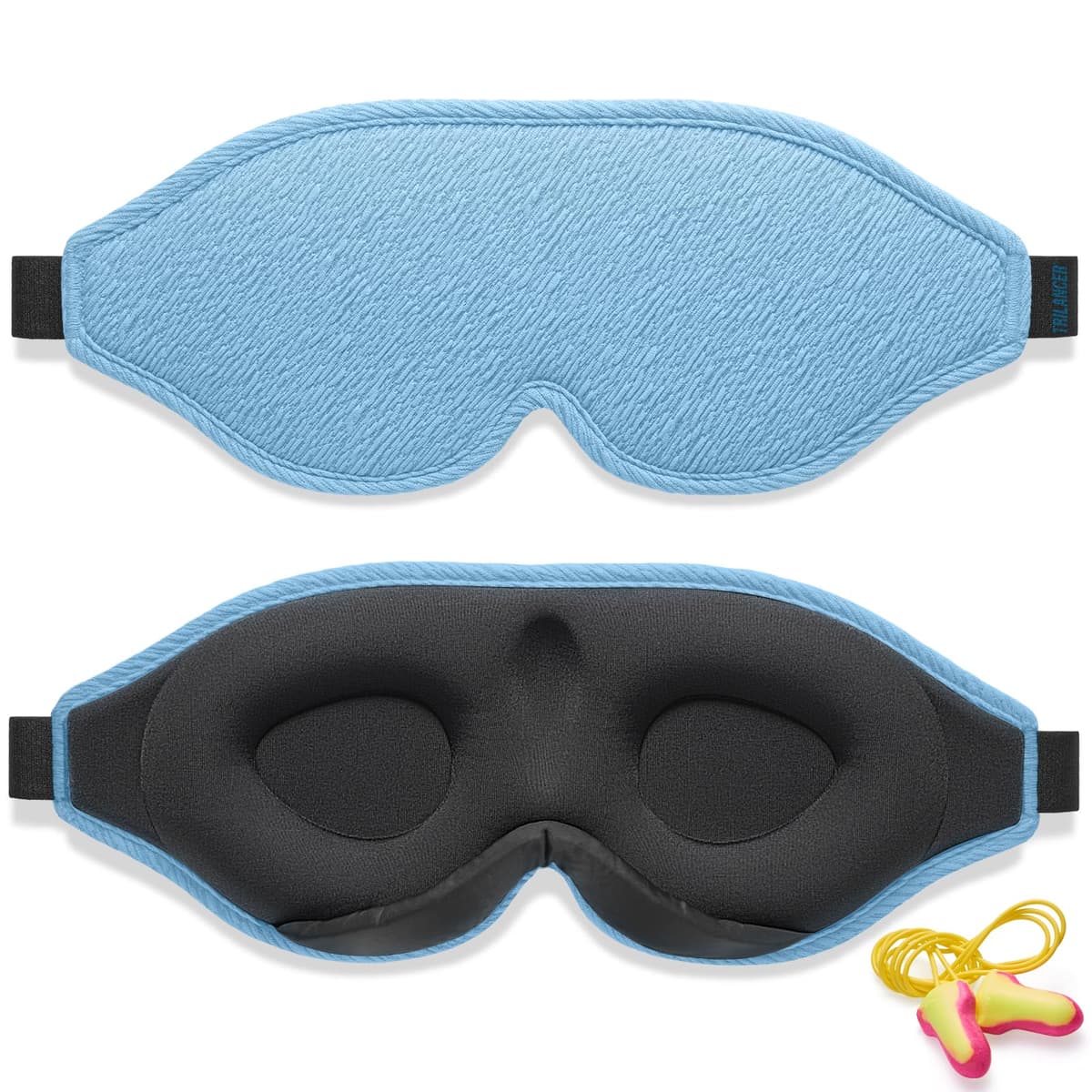 Antifaz para Dormir Innovador para Hombres y Mujeres, Máscara con Diseño que Bloquea la luz y la Claridad al 99.99%, para Dormir, Tomar una Siesta, Meditar, Descansar bien y Viajar（Azul）