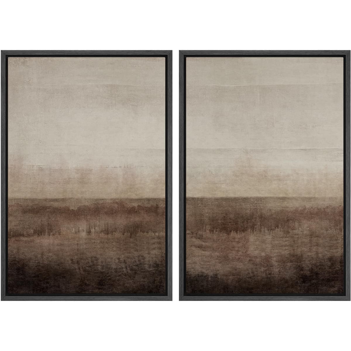 MUDECOR Framed Canvas Print Wall Art Set Watercolor Pastel Duotone Tan Landscape Abstract Shapes Illustrations Modern Art Decorative Contemporary for Living Room, Bedroom, Office - 24"x36"x2 Natural — view 151