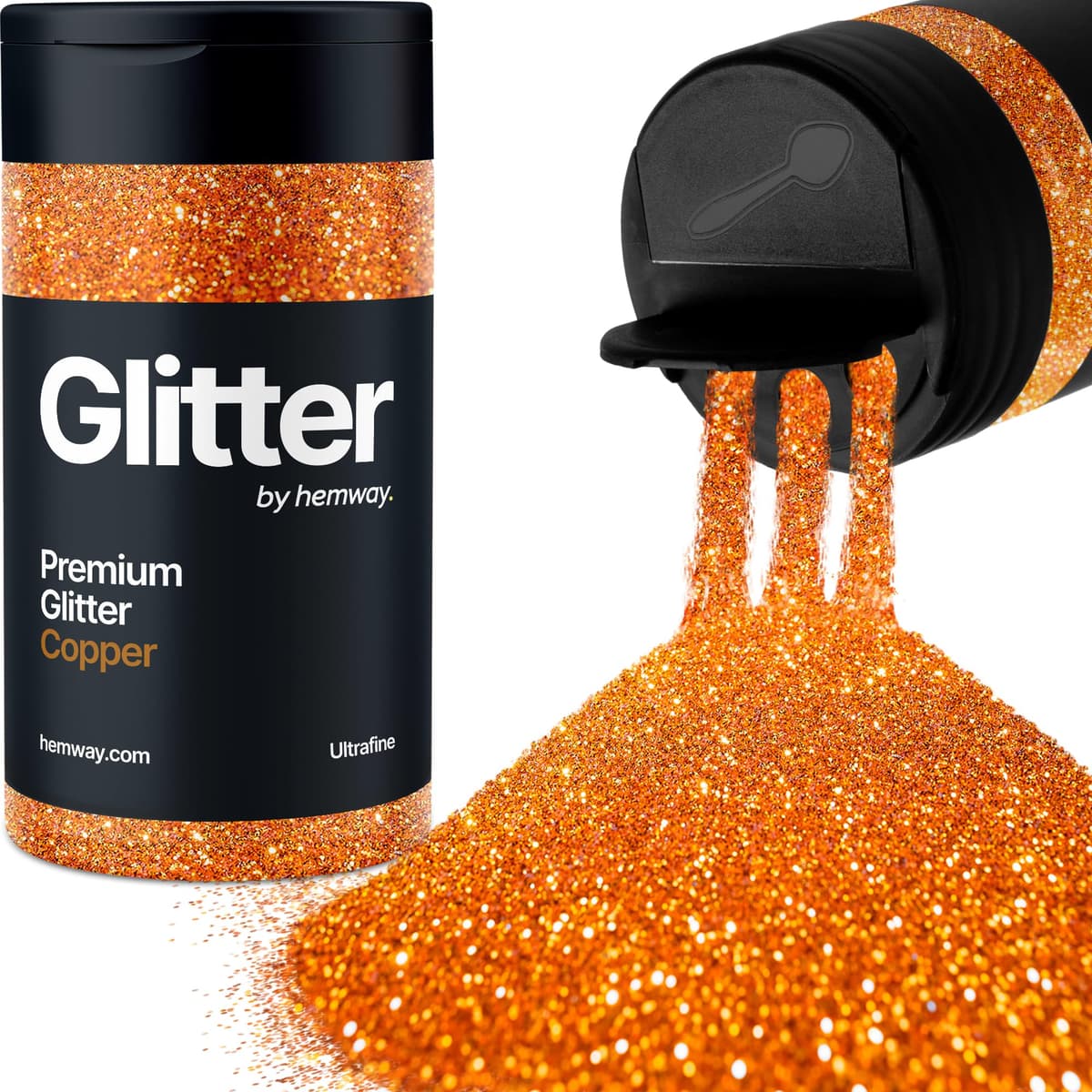Light Rose Gold Glitter Shaker, 130g Ultrafine Glitter, Crafts 1/128" Metallic Flake Light Rose Gold Sequins, Resin & Epoxy Crafts, Decorating, Halloween, Christmas Nail, Face, Hemway — view 235