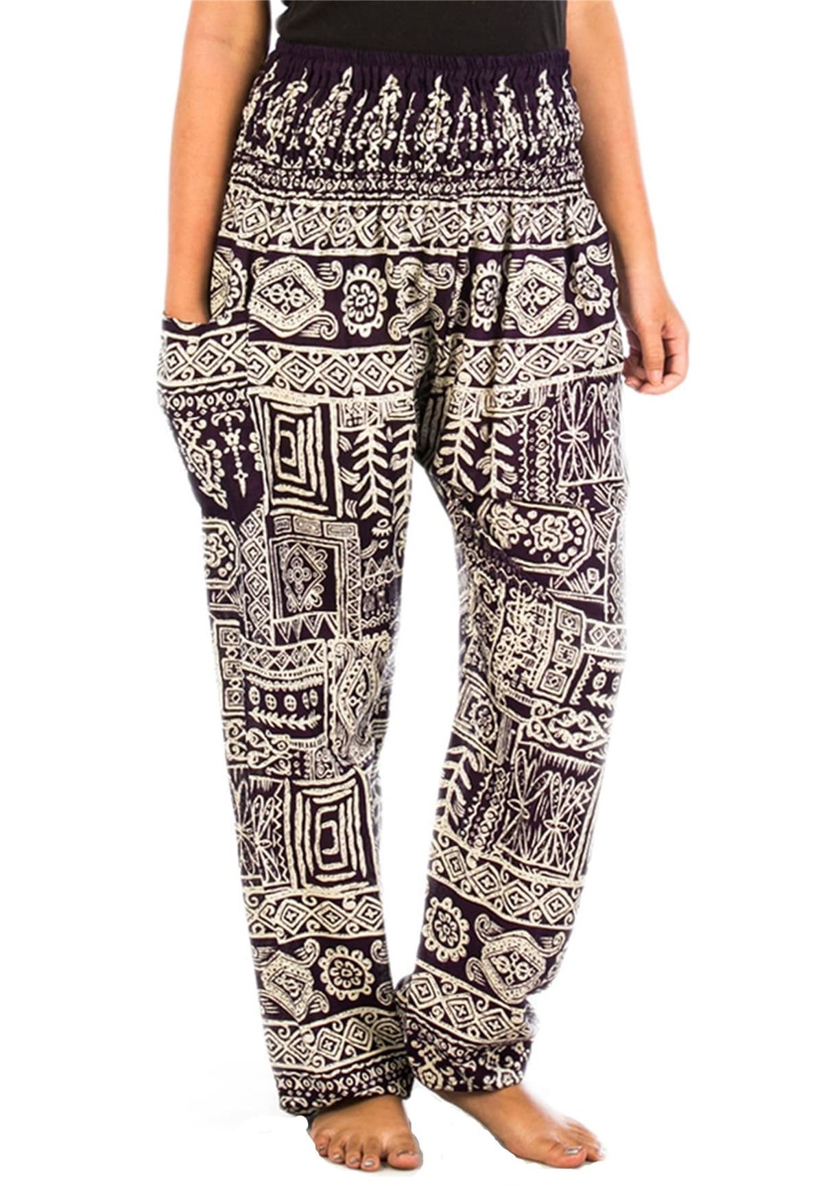 Lofbaz Harem Pants for Women Yoga Boho Hippie Clothing Womens Palazzo Bohemian Pajama Trousers Beach Indian Gypsy Genie Clothes — view 32