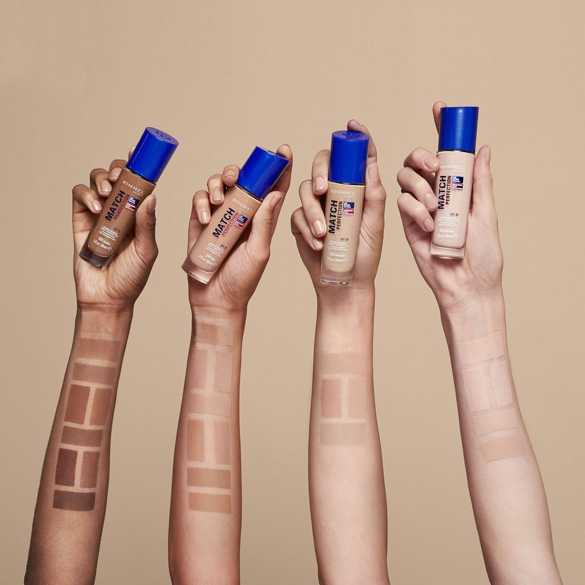 Rimmel Match Perfection Foundation 301 Warm Honey, Medium Coverage, 24hr Hydration, No Caking or Creasing, Lightweight, Reduces Imperfections, Invisible Coverage, SPF20, Cruelty Free — view 11