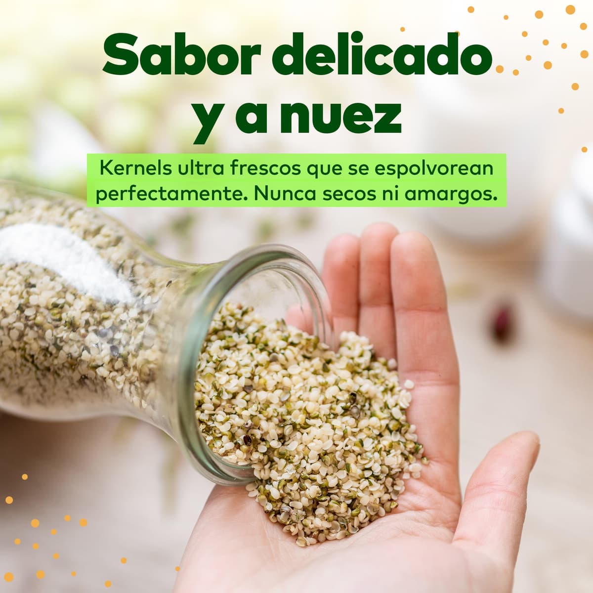 Jorus Semillas de Cáñamo Naturales Descascaradas y Crudas 1kg – Fuente Rica en Omega 3 y 6, Proteína y Fibra, Perfectas para una Dieta Saludable, Origen Europeo, Sin Aditivos - Hemp Seeds — view 4