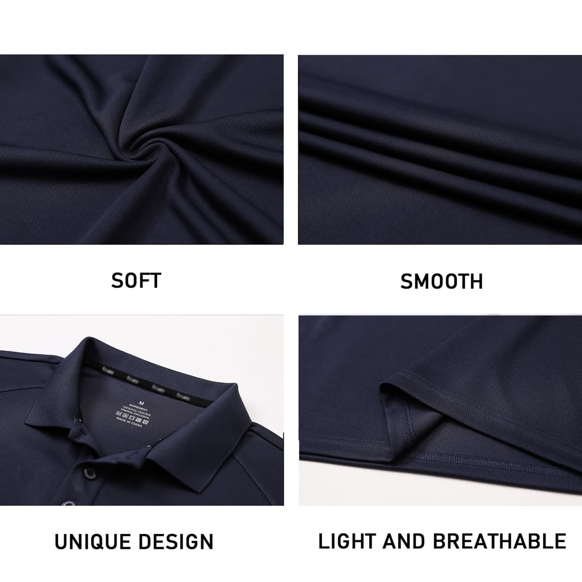 Gaiatiger Paquete de 3 Polos para Hombre, Absorbe la Humedad, Dry fit, atlético, de Manga Corta, para Golf — view 4