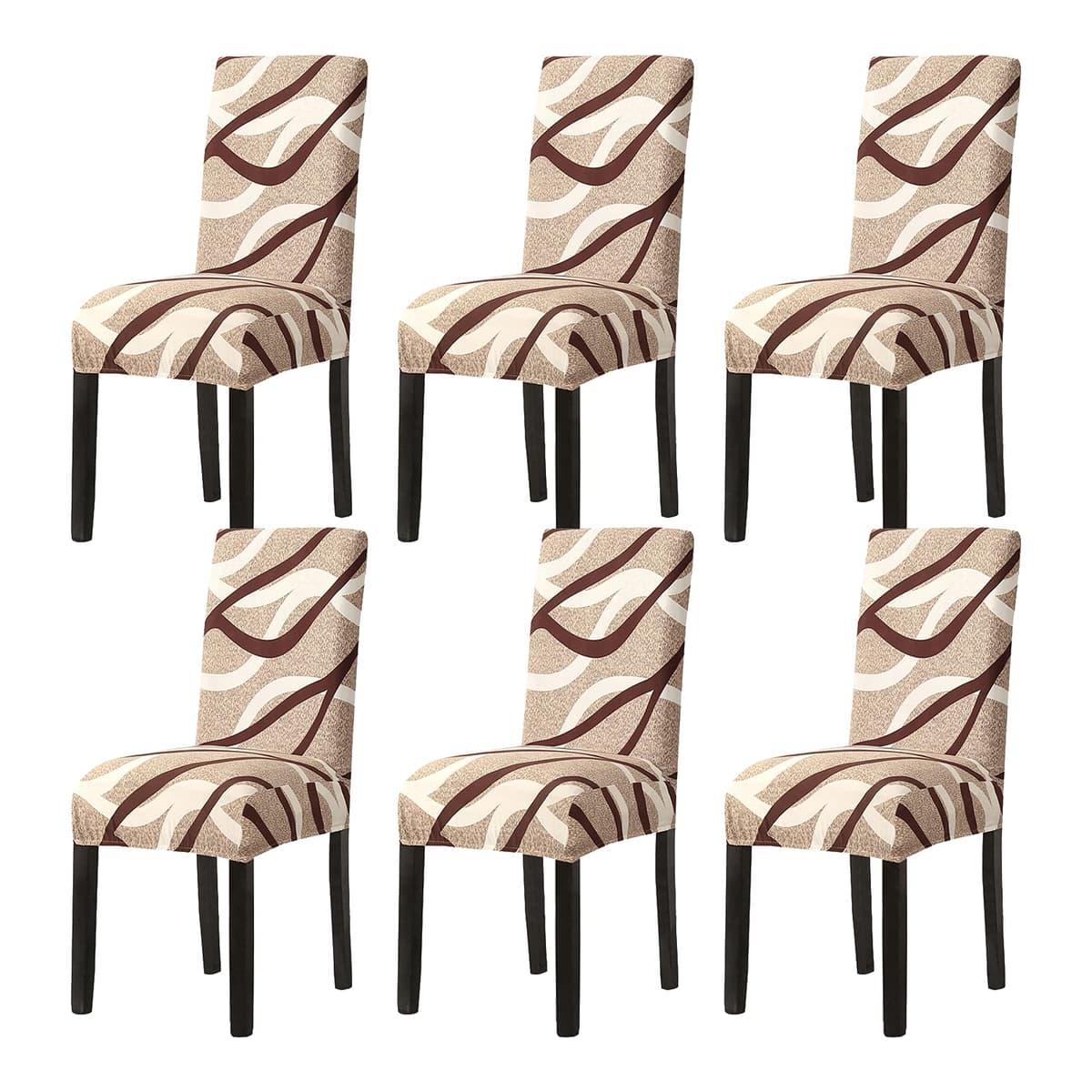 Dining Room Chair Covers Slipcovers Set of 4, Stretch Removable Washable Dining Chair Protector Decoration Cover Seat Slipcover for Hotel, Ceremony, Banquet, Kitchen, Restaurant, Home — view 15