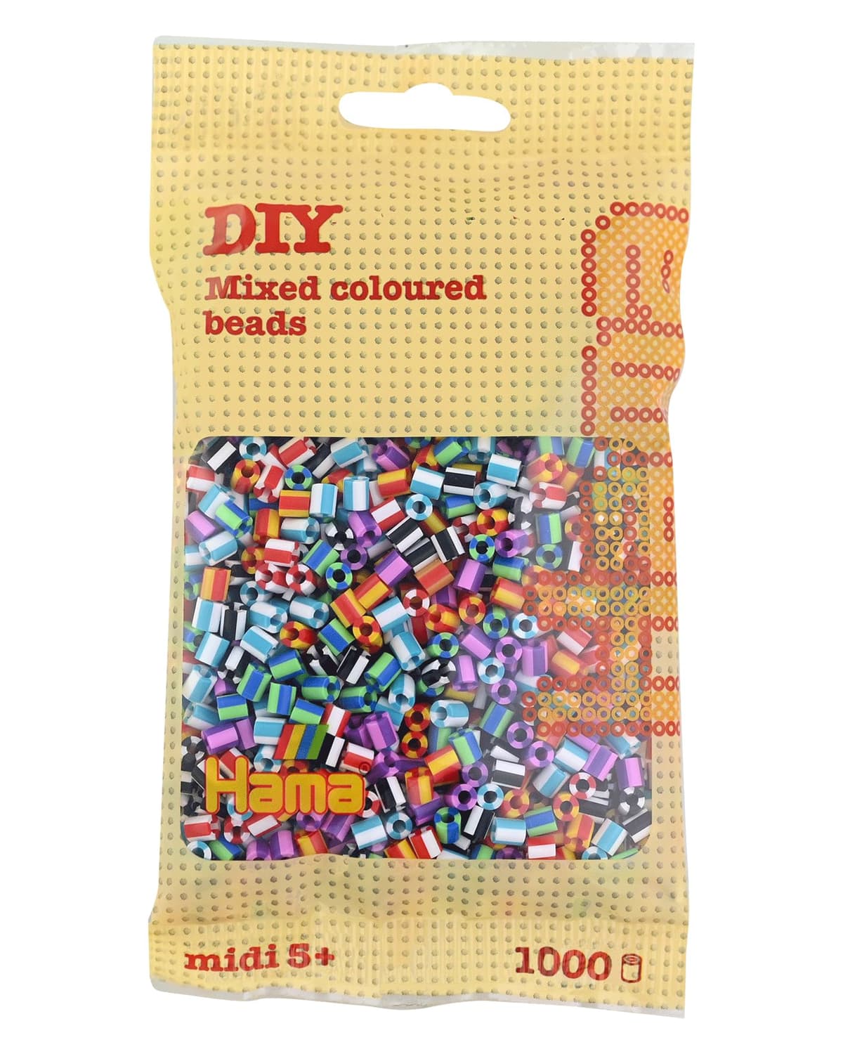 HAMA Bolsa de perlas | Aprox. 1000 cuentas midi fusibles para manualidades y mosaicos | Perlas de fusión para niños creativos 5+ | Juego de arte y decoración | Beige — view 37