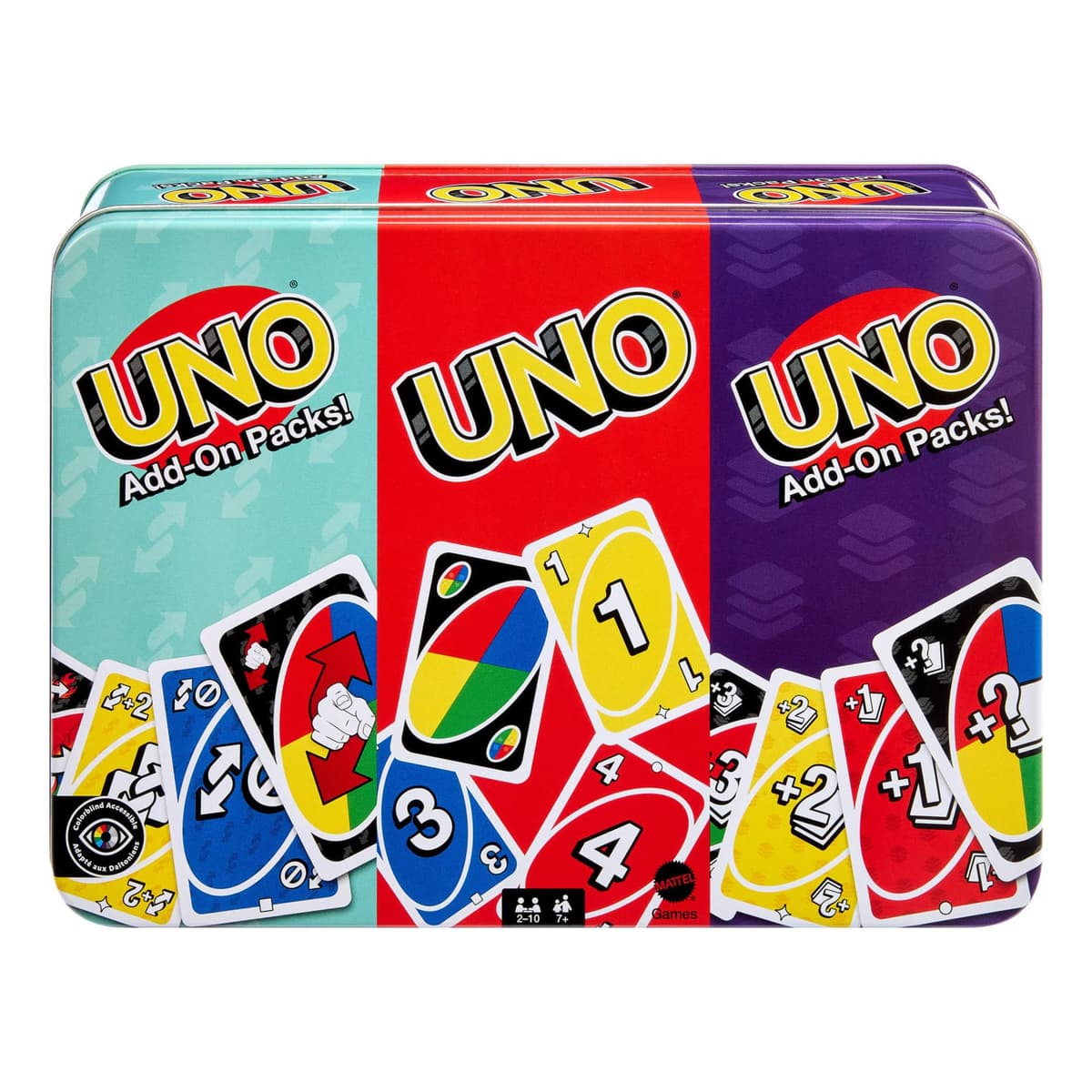 Mattel Games UNO Deluxe en Caja metálica, Juego de 108 Cartas para familias, niños y Adultos, 2-10 Jugadores, Partir de 7 años, (Mattel K0888) — view 7