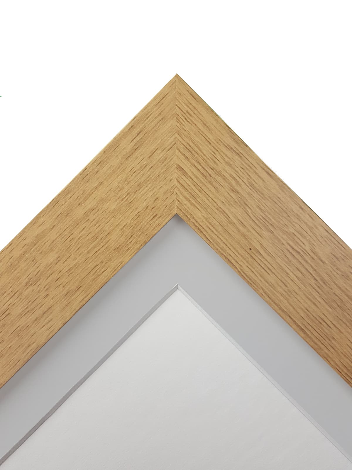 FRAMES BY POST "London Oak Picture Photo Poster Frame with 16 x 12-Inch Light Grey Mount for Picture Size 12 x 8-Inch, Oak with Light Grey Mount, 39 x 15 mm — view 2