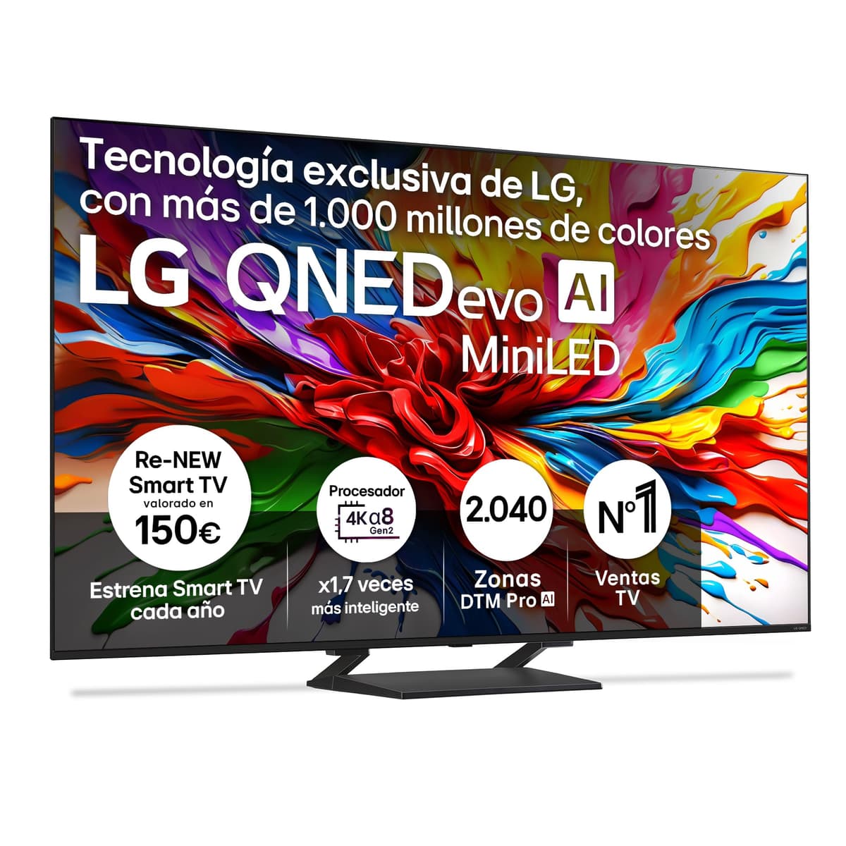 LG 55QNED85A6C - TV 55", 4K QNED EVO, Smart TV, WebOS 25, Procesador Potente e Inteligente, MiniLED AI, Super Upscaling, Dolby Vision y Dilgital Plus, Alexa/Google Assistant, Negro — view 21