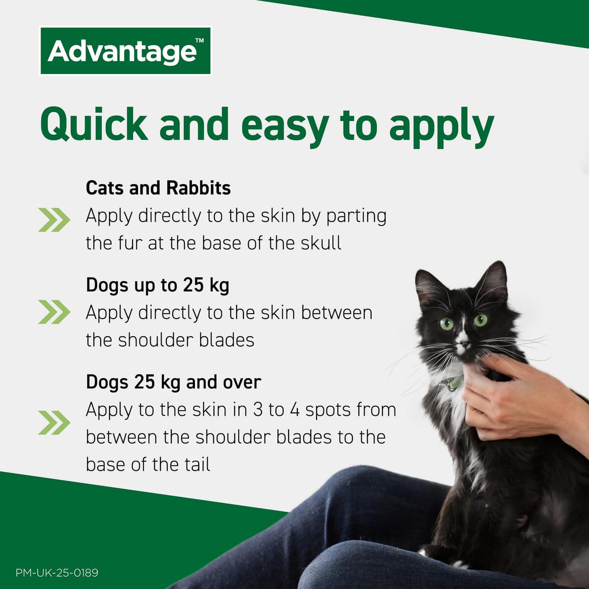 Advantage Spot On Flea Treatment For Cats, Dogs and Rabbits Under 4kg (4 pipettes, 40mg), Kills Fleas Within 24 Hours, Prevents Further Infestation For Up To Four Weeks in Cats and Dogs — view 5