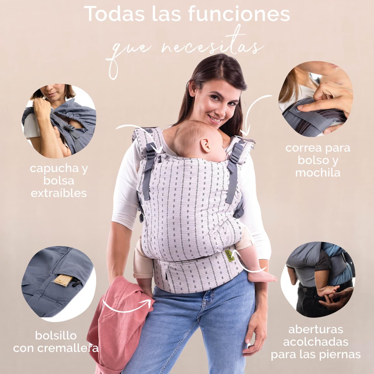 Mochila Evolutiva Portabebé Boba X Yucca — view 5