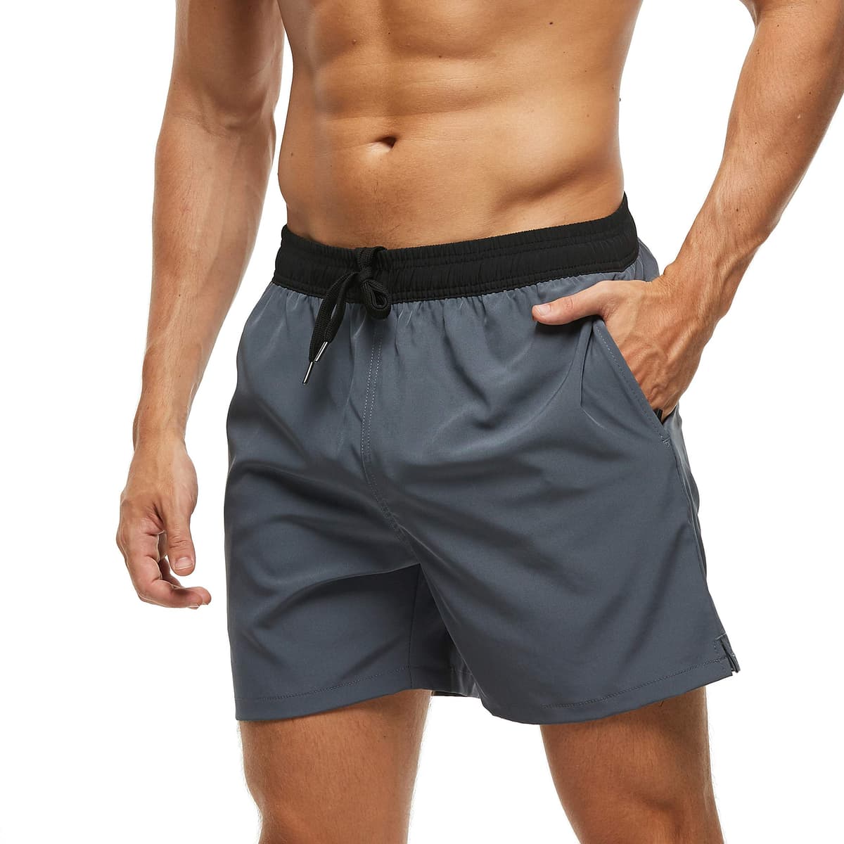 Bañador Hombre 2 en 1 Bañador de Secado Rápido con Forro de Malla y Cordón de Ajuste para Playa Bañador Casual Impermeable para Piscina Verano — view 8