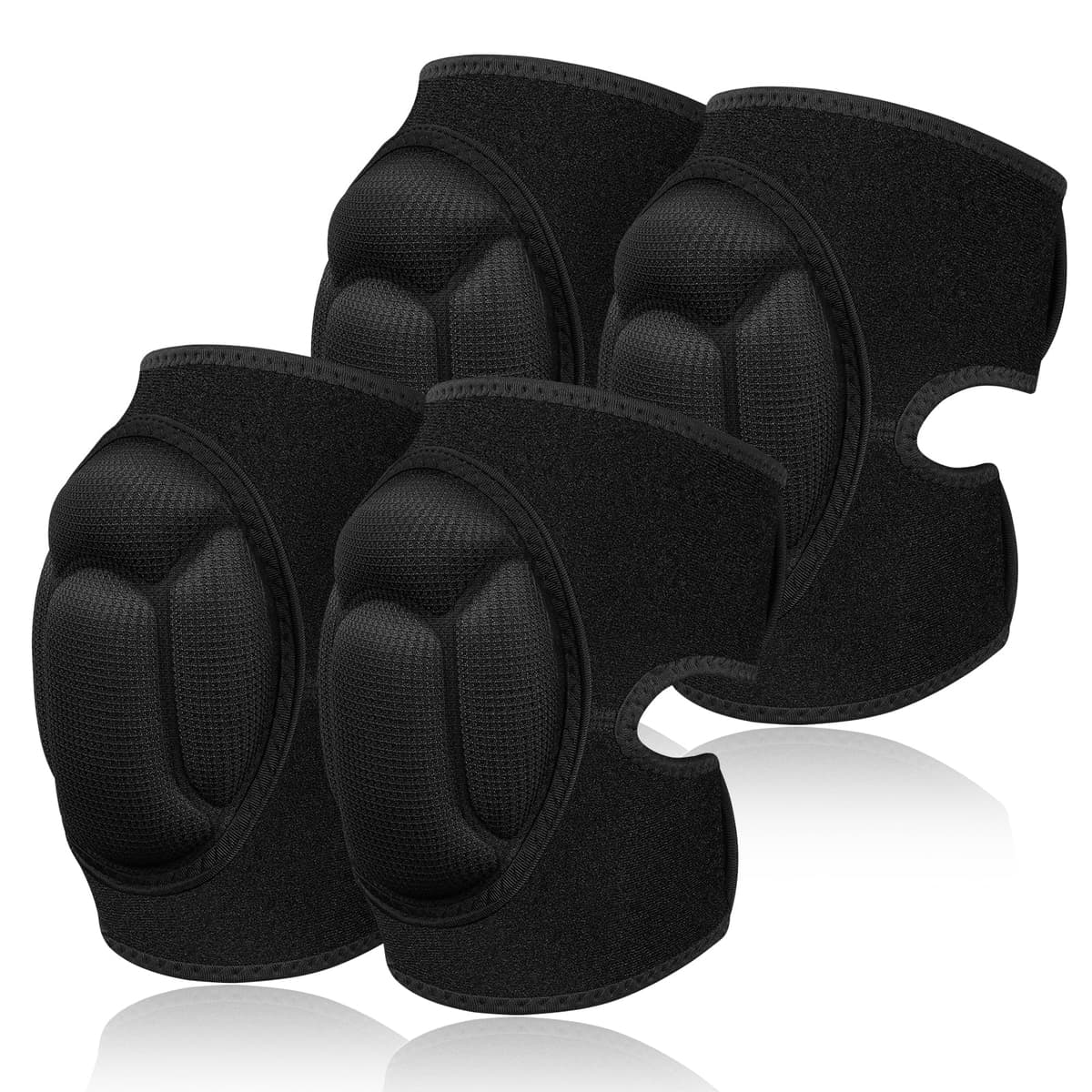 flintronic 1 Par Rodilleras Trabajo, Protección para la Rodilla, Esponja Eva De 20 Mm de Grosor, Antideslizantes para Rodilleras Voleibol Ajustables Adecuadas para Voleibol, Baile, Jardín (L,Negro) — view 11
