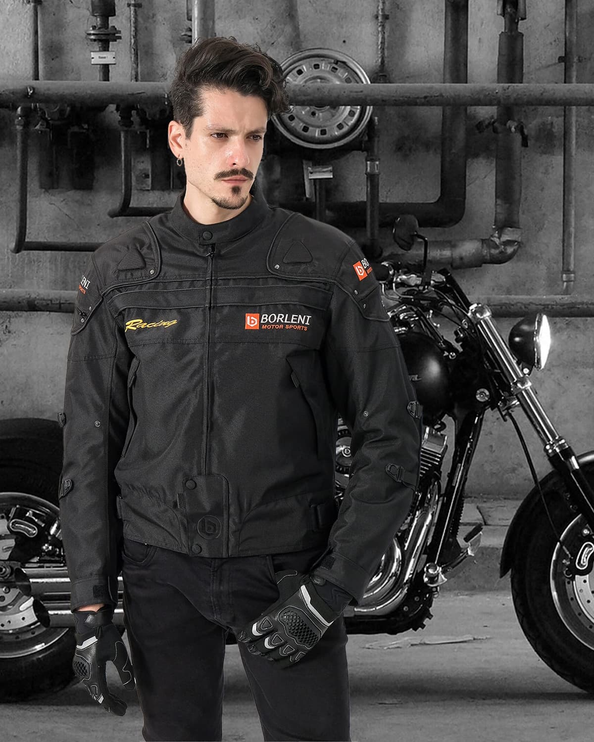 BORLENI Chaqueta de moto a prueba de viento motocicleta armadura de equipo de protección otoño invierno verano para hombre de toda estaciòn — view 2