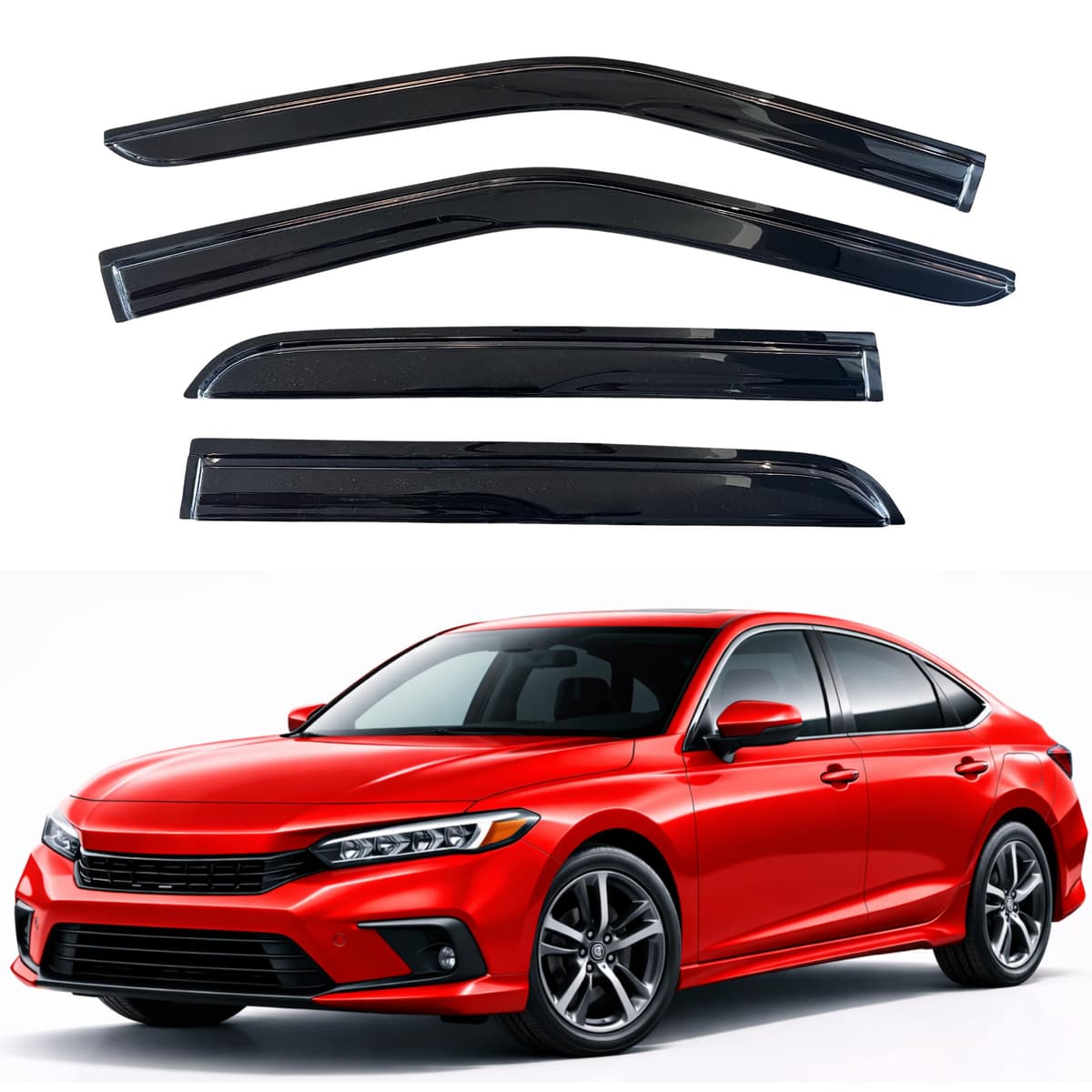 KPY Rain Guards Fit for 2006-2013 Lexus IS250 IS350, Out-Channel Window Visors Vent Wind Deflectors 4PC, Car Accessories for 06-13 Lexus is Series — view 108