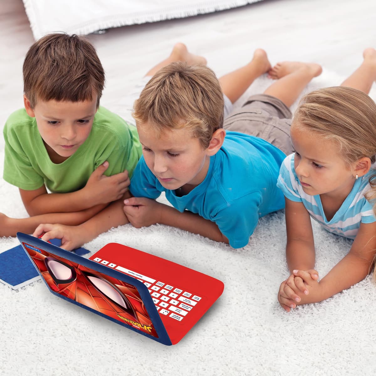 LEXIBOOK, Spider-Man, Portátil Bilingüe y Educativo ESPAÑOL/INGLÉS, Juguete para Niños, 170 Actividades para Aprender, Jugar Juegos y Música, Pantalla Grande, Azul/Rojo, JC599SPi2 — view 4