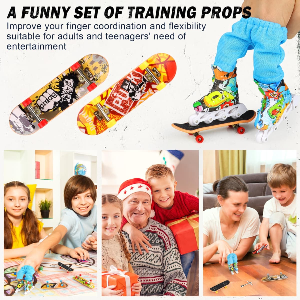 CS COSDDI Juego de Accesorios para Monopatín y Rampa, Juguetes para Montar uno Mismo, Parque de Dedos con Rampa, Parques para Deportes, Regalo para Niños — view 5