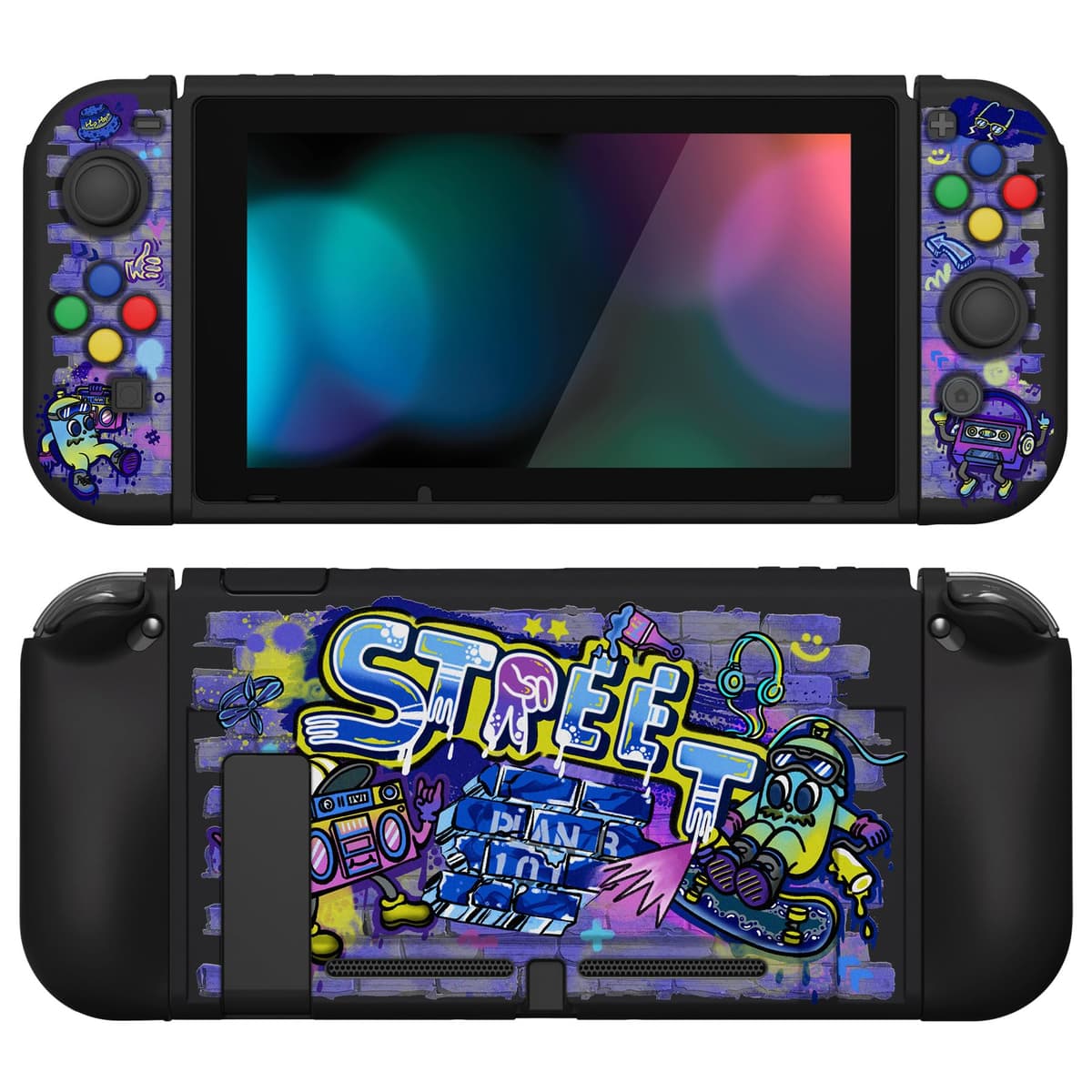 playvital ZealProtect Soft Protective Case for Nintendo Switch, Flexible Cover Protector for Switch with Screen Protector & Thumb Grip Caps & ABXY Direction Button Caps - Cherry Bunny & Cherry Bear — view 50