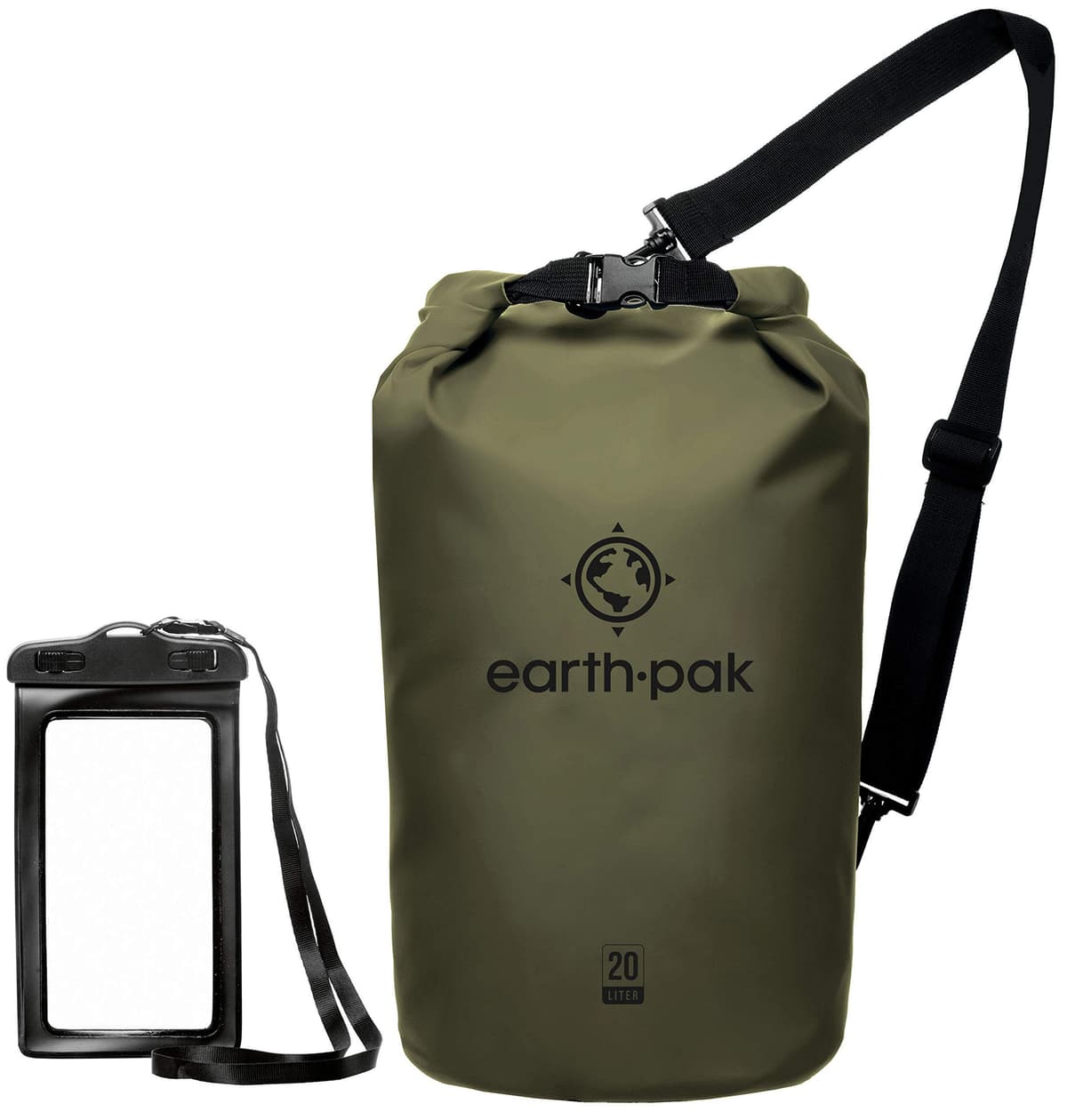 Earth Pak Waterproof Dry Bag - Roll Top Waterproof Backpack Sack Keeps Gear Dry for Kayak with Waterproof Phone Case — view 28