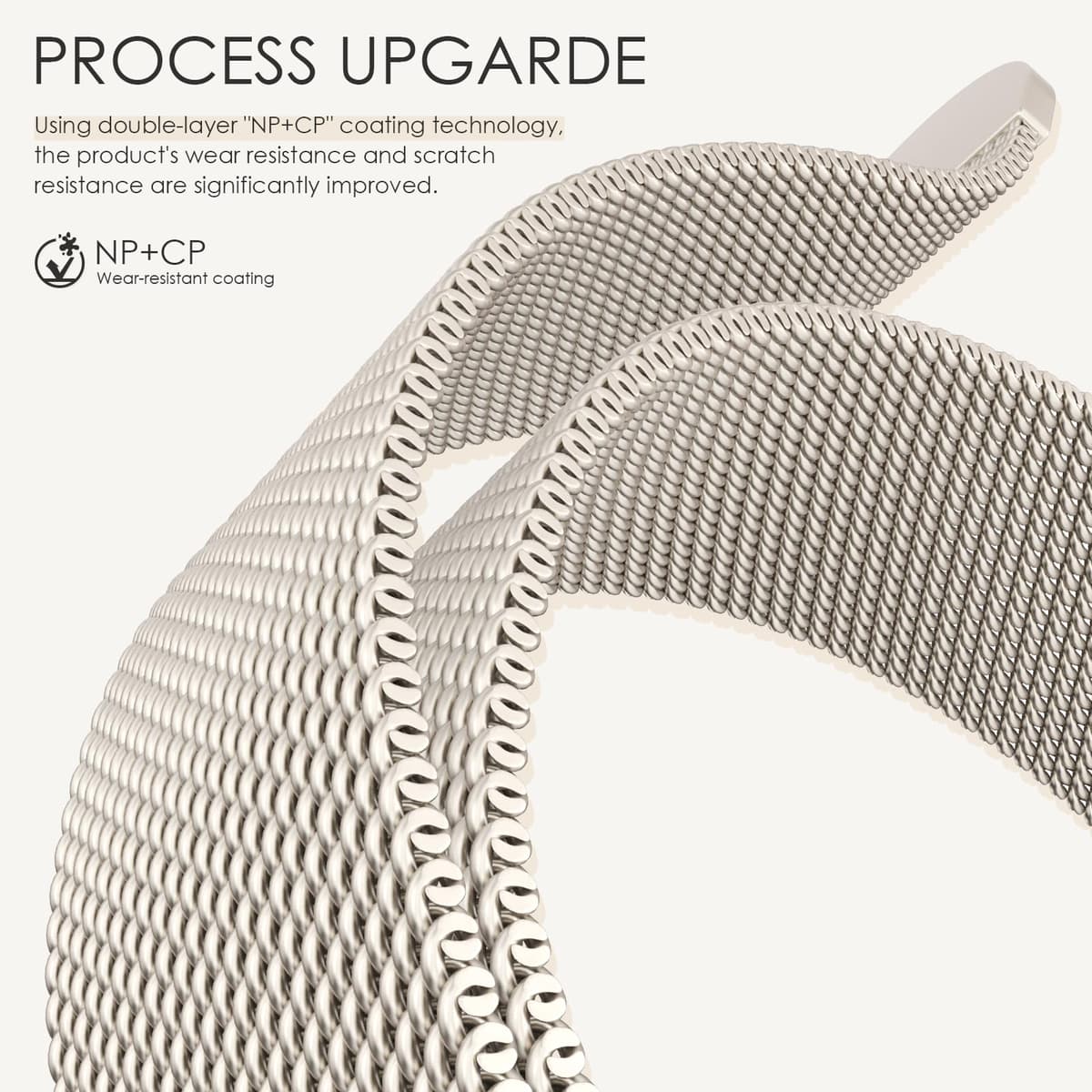 Original Milanese Loop Compatible with Apple Watch Straps 38mm 40mm 41mm 42mm 44mm 45mm 46mm 49mm Women & Men, Magnetic Clasp Adjustable Metal Bands for iWatch Series 11 10 9 8 7 6 5 4 2,Ultra 3,SE 3 — view 3