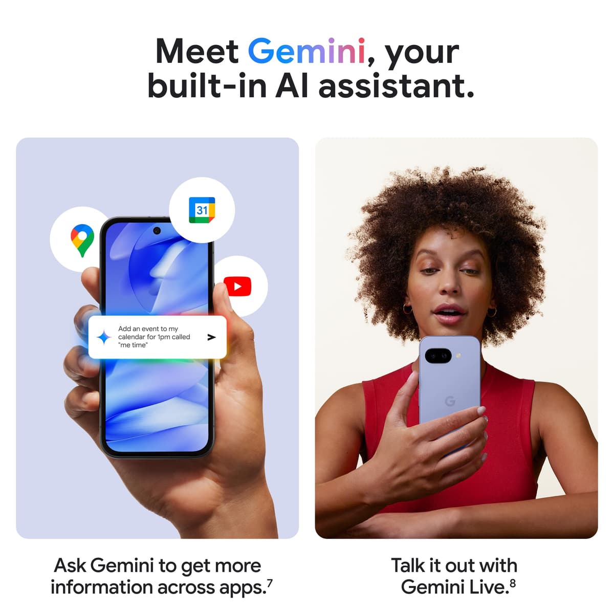 Google Pixel 9a with Gemini - Unlocked Android Smartphone with Incredible Camera and AI Photo Editing, All-Day Battery, and Powerful Security - Porcelain - 128 GB — view 4