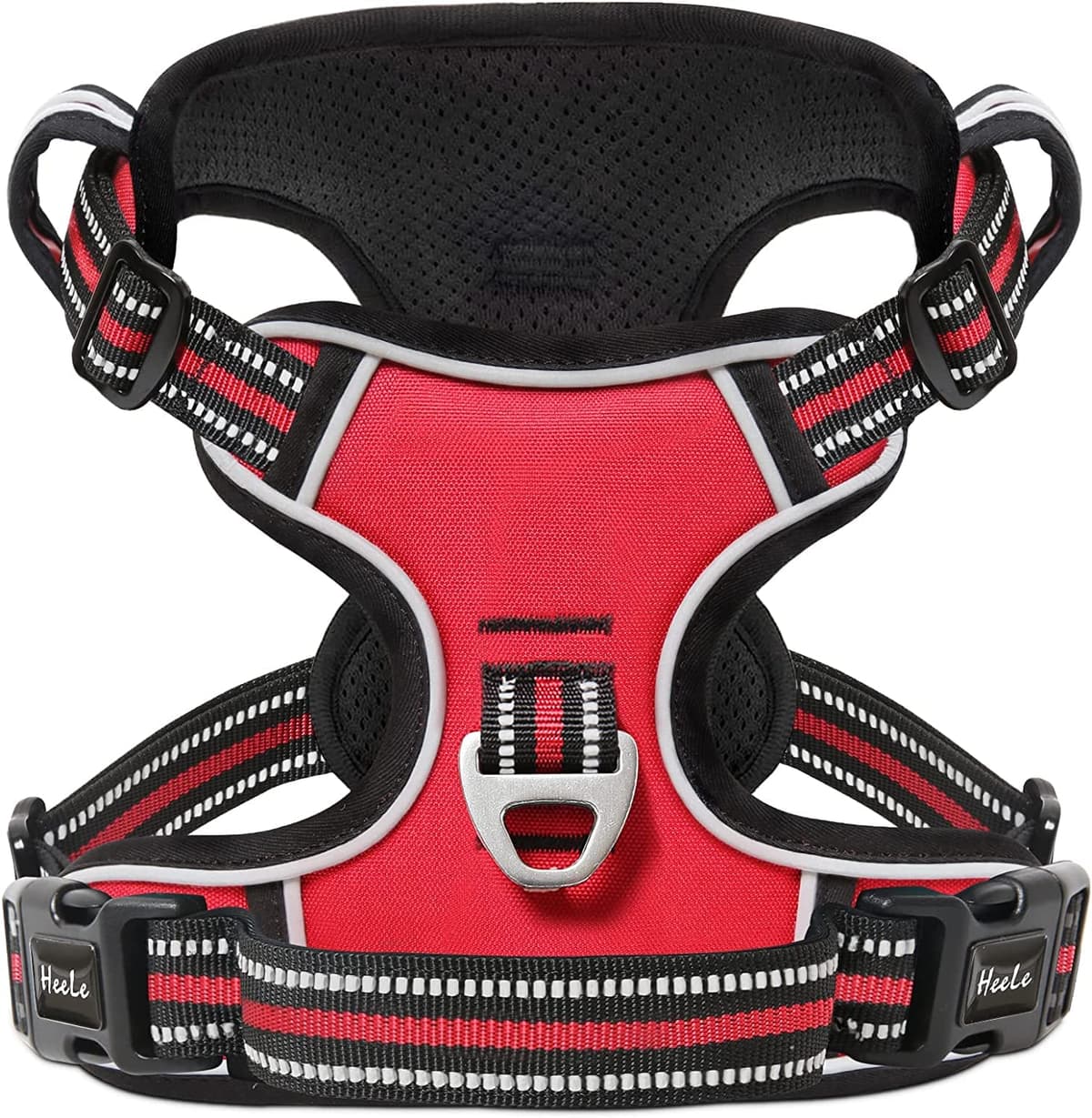 HEELE Dog Harness Medium No Pull Dog Vest Harness with Soft Handle Reflective Pet Harness for Outdoor Training Walking, Black, M — view 201