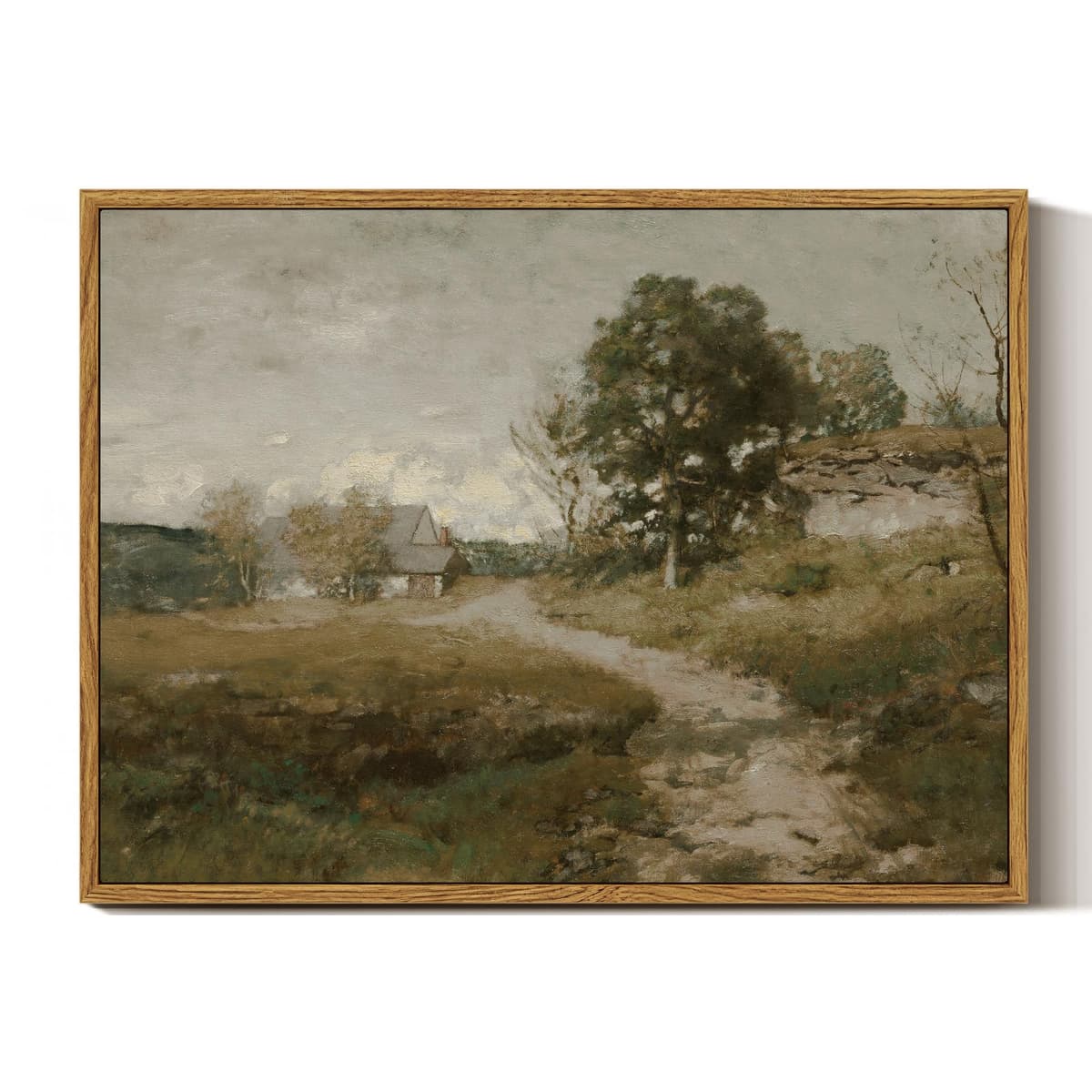 InSimSea Framed Canvas Wall Art, Meadow with Flowers Painting, Landscape for Living Room, Bedroom, Home, Bathroom Decor, 8x10 — view 209