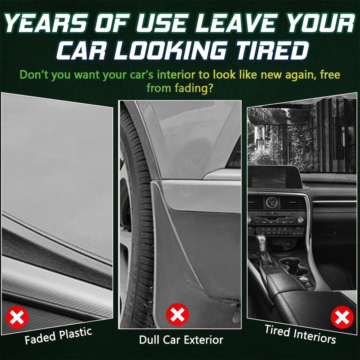 Back to Black Trim Restorer, Car Plastic Restorer Black for Interior & Exterior, Revives Faded Trim with Deep Black Finish, Prevents Aging & Cracking, Long-Lasting Shine (100ml) — view 2