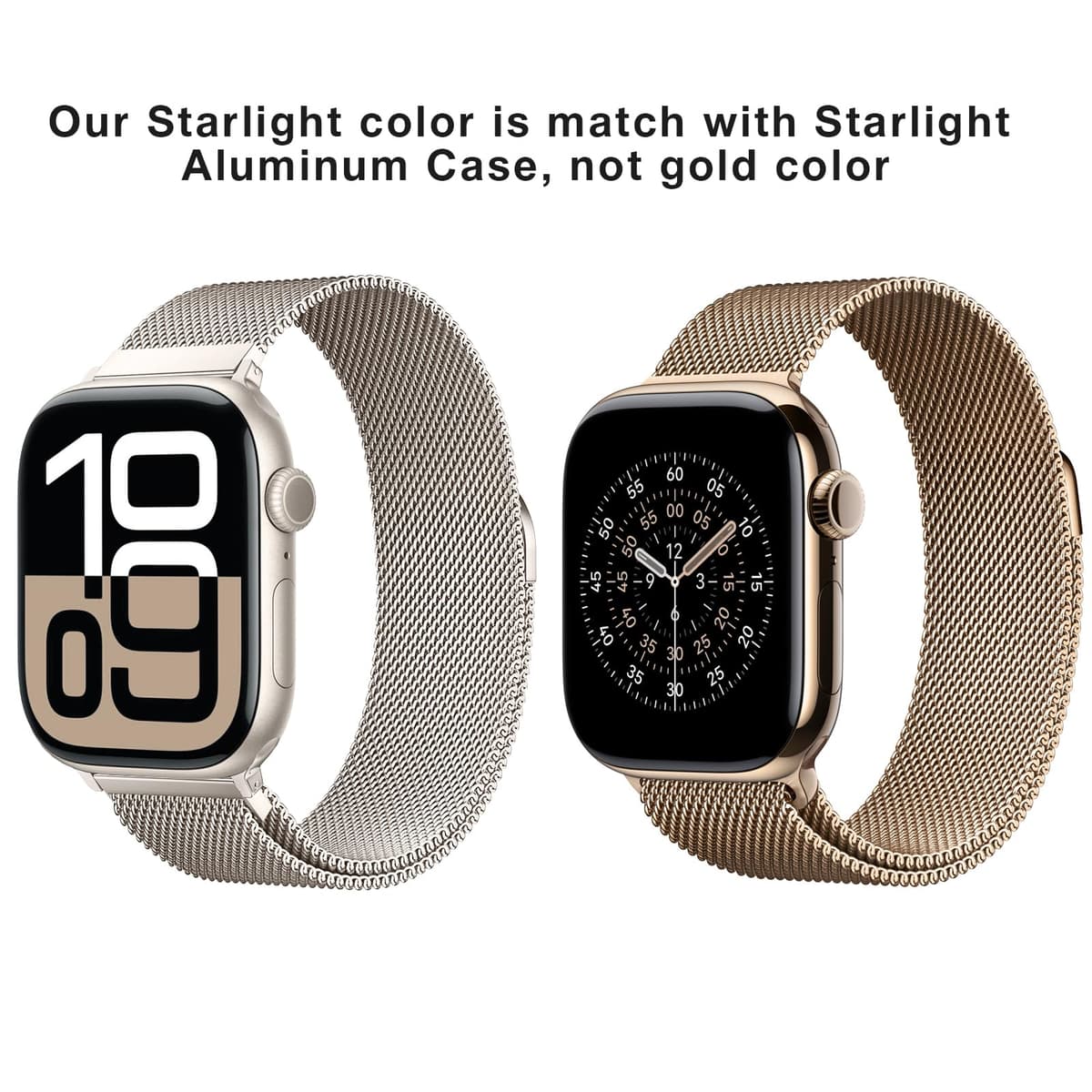 Original Milanese Loop Compatible with Apple Watch Straps 38mm 40mm 41mm 42mm 44mm 45mm 46mm 49mm Women & Men, Magnetic Clasp Adjustable Metal Bands for iWatch Series 11 10 9 8 7 6 5 4 2,Ultra 3,SE 3 — view 8