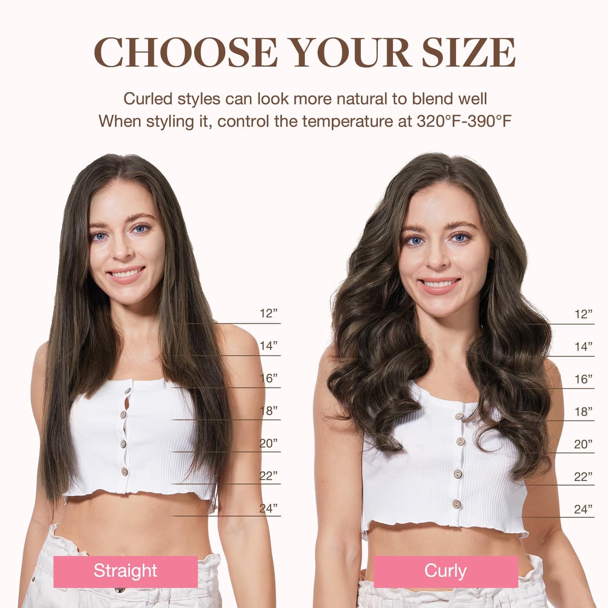 GOO GOO Clip in Hair Extensions Human Hair, 18inch 150g 9Pcs, #2 Dark Brown, Hair extensions for women, Human Hair Extensions Clip in — view 363