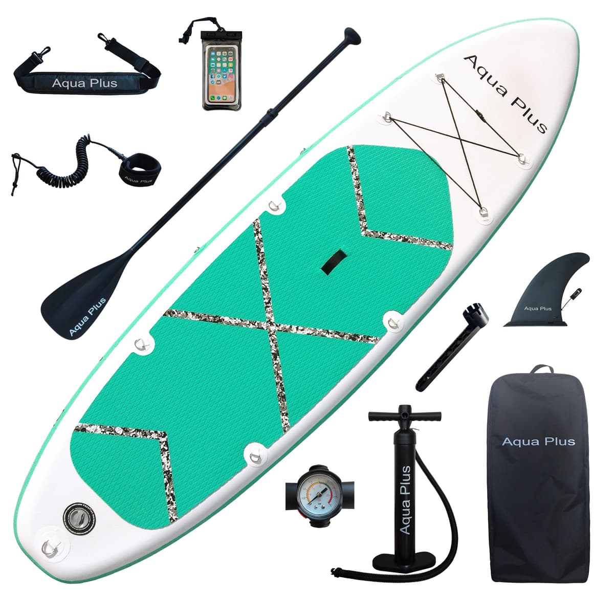 Aqua Plus Sup Inflable de 15cm de Grosor para Todos los Niveles de Habilidad, Paleta Ajustable, Bomba, Mochila de Viaje ISUP, Tabla de Remo Inflable para jóvenes y Adultos — view 8