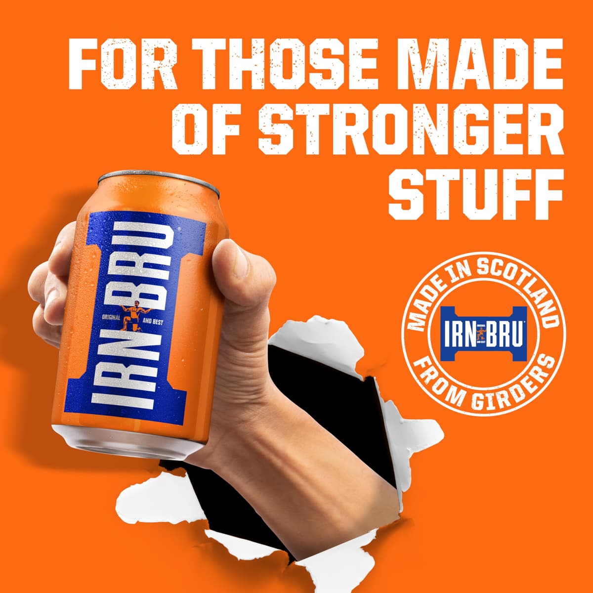 IRN-BRU Regular, 24 Pack Iconic Flavoured Fizzy Drinks Multipack Cans - 24 x 330ml Cans — view 3